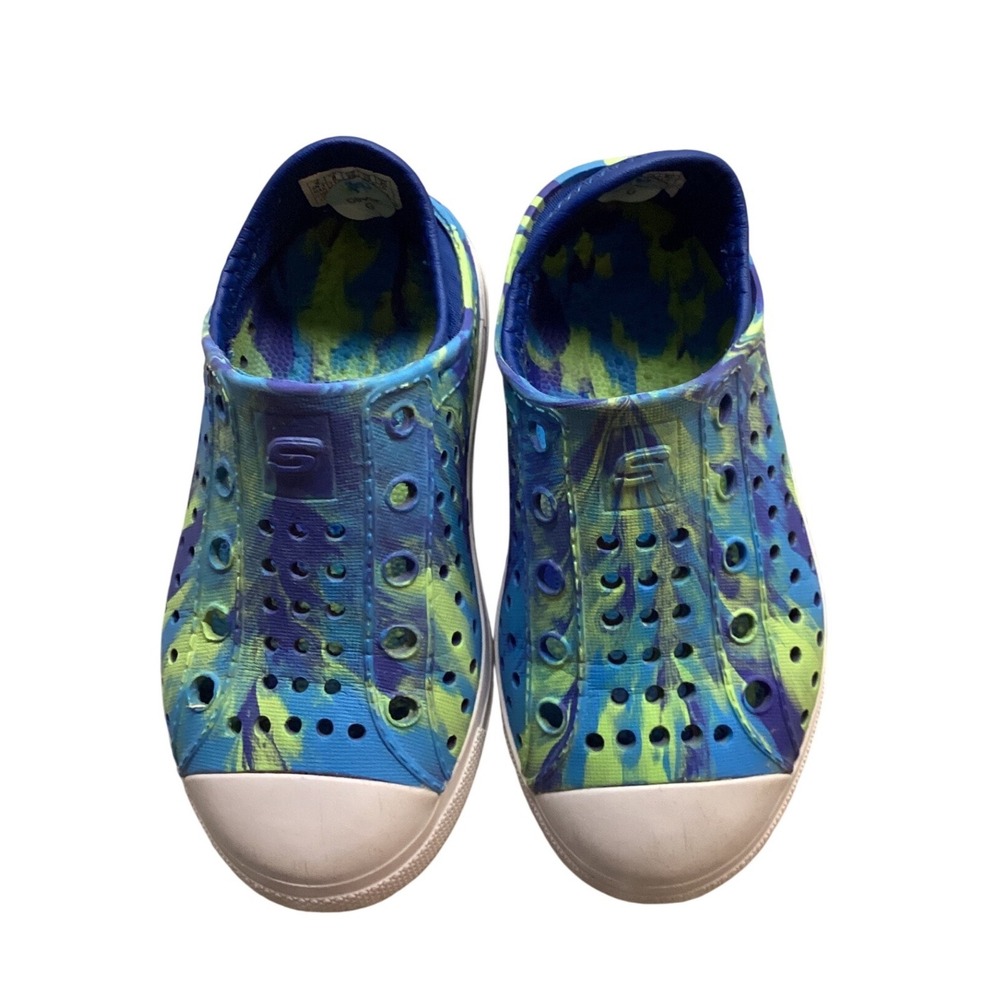 Skechers Kids Water Shoes Slip On Tie Dye Blue Green Size K2